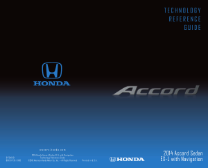 2014 Honda Accord Sedan ex-l With Navigation Technology Reference Guide Free Download