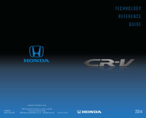 2014 Honda cr-v Lx Ex ex-l And ex-l W Res Technology Reference Guide Free Download