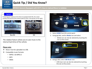 2016 Hyundai Genesis Upload Music To Jukebox Quick Tips Manual Free Download