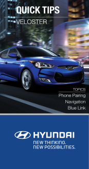 2016 Hyundai Veloster Phone Pairing Navigation Blue Link Quick Tips Manual Free Download