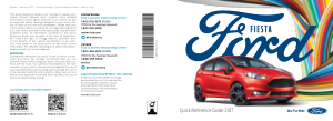 2017 Ford Fiesta Quick Reference Guide Free Download