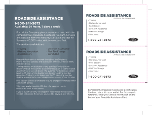 2017 Ford Transit Connect Roadside Assistance Free Download