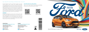 2018 Ford Fiesta Quick Reference Guide Free Download