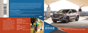 2019 Ford Edge Quick Reference Guide Free Download