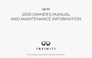 2019 Infiniti Usa qx30 Owner Manual Free Download