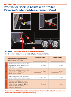 2020 Ford f-450 Pro Trailer Backup Assist With Trailer Reverse Guidance Measurement Card Free Download