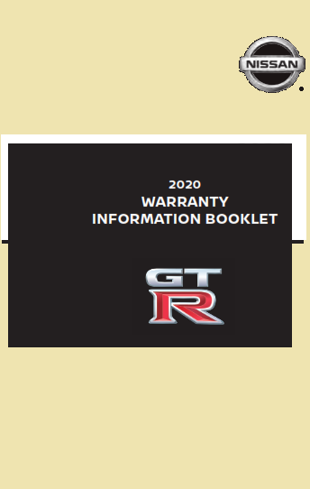 2020 Nissan Gtr Warranty Information Booklet Free Download