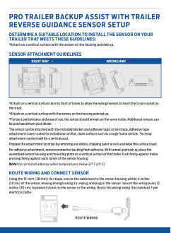 2021 Ford f-150 Pro Trailer Backup Assist With Trailer Reverse Guidance Measurement Card Free Download