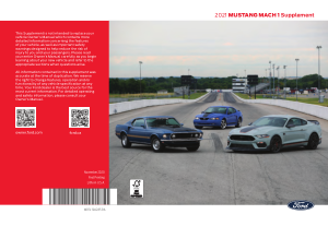 2021 Ford Mustang mach-1 Supplement Users Guide Free Download
