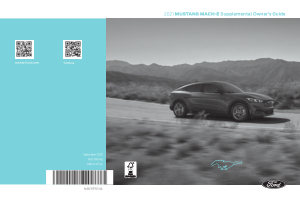 2021 Ford Mustang mach-e Supplemental Owners Guide Free Download