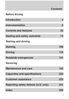 2000 Ford Contour Owner Manual Free Download Pdf Manual Car Owners Manuals