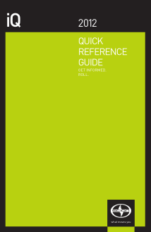 2012 Scion Iq Quick Reference Guide Free Download