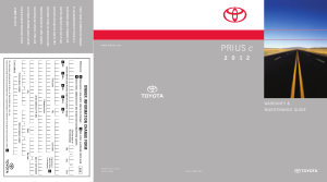 2012 Toyota Prius C Warranty And Maintenance Guide Free Download