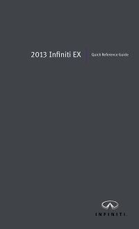 2013 Infiniti Usa ex37 Quick Reference Guide Free Download