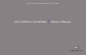 2013 Infiniti Usa G Convertible Owner Manual Free Download