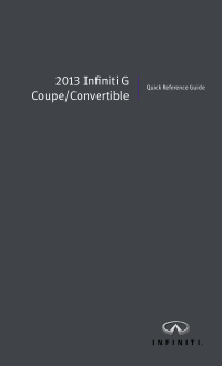 2013 Infiniti Usa G Convertible Quick Reference Guide Free Download