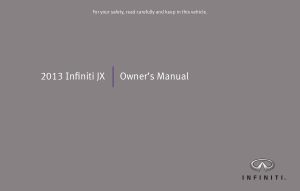 2013 Infiniti Usa jx35 Owner Manual Free Download