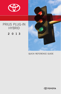 2013 Toyota Prius plug-in Hybrid Quick Reference Guide Free Download