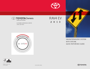 2013 Toyota rav4 Ev Navigation And Audio System With Entune Quick Reference Guide Free Download