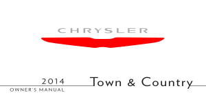 2014 Chrysler Town And Country Car Owners Manual Free Download
