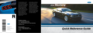 2014 Ford Mustang Quick Reference Guide Free Download