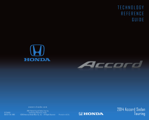 2014 Honda Accord Sedan Touring Technology Reference Guide Free Download