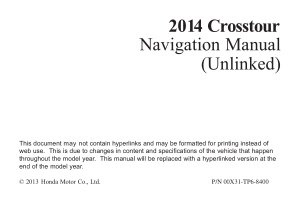 2014 Honda Crosstour Unlinked Navigation Manual Free Download