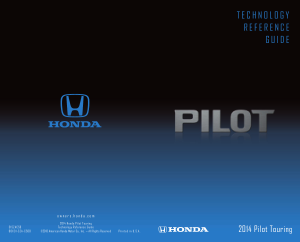 2014 Honda Pilot Touring Technology Reference Guide Free Download