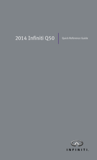 2014 Infiniti Usa q50 Quick Reference Guide Free Download