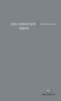 2014 Infiniti Usa q70 Hybrid Quick Reference Guide Free Download