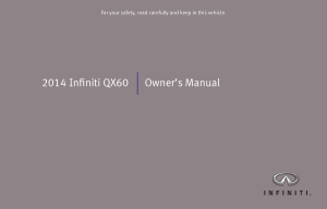 2014 Infiniti Usa qx60 Owner Manual Free Download