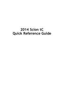 2014 Scion Tc Quick Reference Guide Free Download