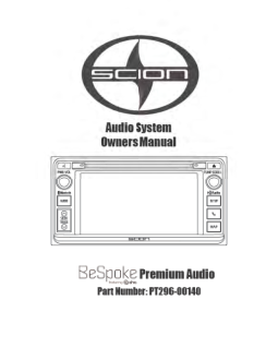 2014 Scion Xd Premium Audio Withbespoke Owners Manual Free Download