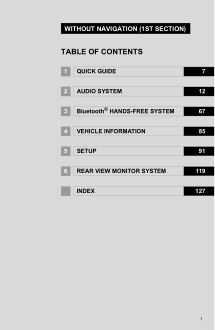 2014 Toyota Avalon Universal Display Audio System Owners Manual Introduction Free Download