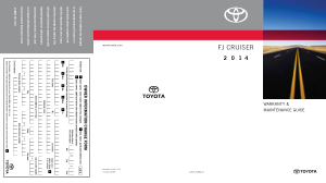 2014 Toyota Fj Cruiser Warranty And Maintenance Guide Free Download