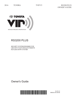 2014 Toyota Tundra Tvip v5 rs3200 Plus Owners Guide Free Download
