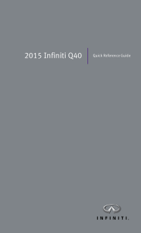2015 Infiniti Usa q40 Quick Reference Guide Free Download