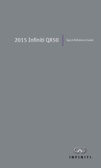 2015 Infiniti Usa qx50 Quick Reference Guide Free Download