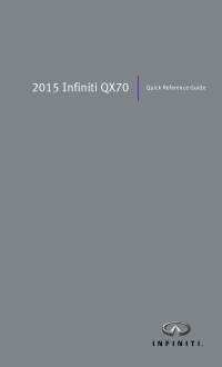 2015 Infiniti Usa qx70 Quick Reference Guide Free Download