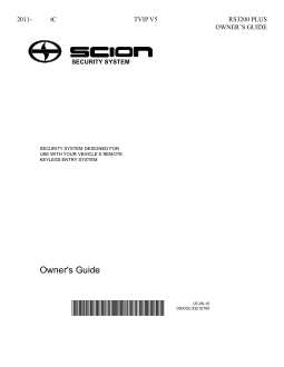 2015 Scion Tc Tvip v4 Remote Engine Starter Res Owners Guide Free Download