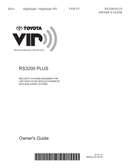 2015 Toyota Highlander Hybrid Tvip v5 rs3200 Plus Owners Guide Free Download