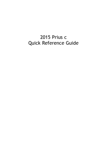 2015 Toyota Prius C Information Guide Free Download