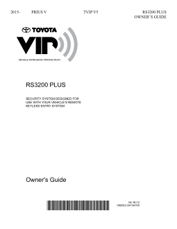 2015 Toyota Prius V Tvip v5 rs3200 Plus Owners Guide Free Download