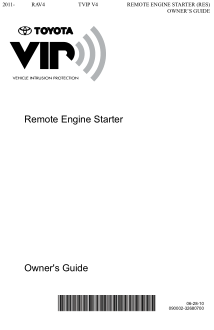 2015 Toyota rav4 Tvip v4 Remote Engine Starter Res Owners Guide Free Download
