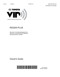 2015 Toyota RAV4 Owners Manual through Sep 2014 Prod