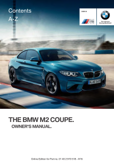 2016 Bmw m2 Coupe Car Owners Manual Free Download