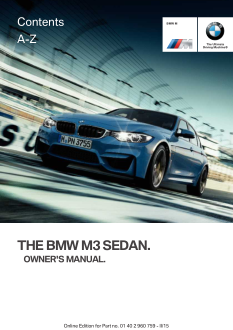 2016 Bmw m3 Car Owners Manual Free Download