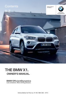 2016 Bmw x1 Car Owners Manual Free Download