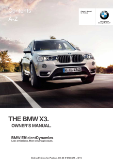 2016 Bmw x3 xdrive28i Car Owners Manual Free Download
