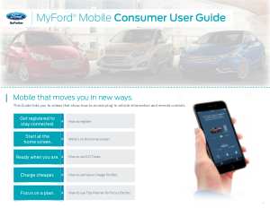 2016 Ford Fusion Energi Electric My Ford Mobile Consumer User Guide Free Download